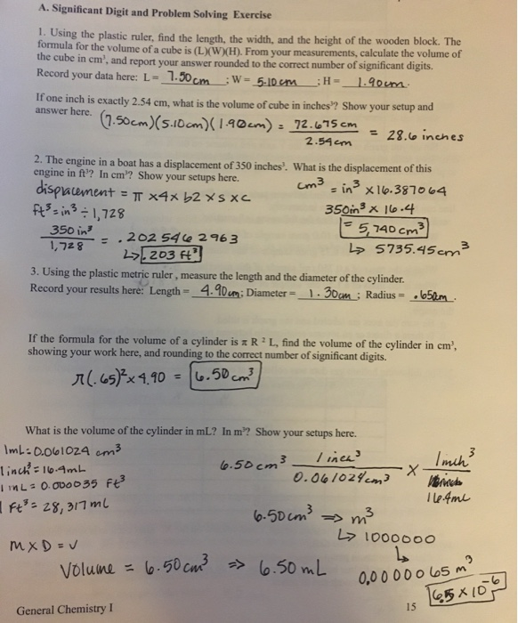 Solved A. Significant Digit and Problem Solving Exercise 1 