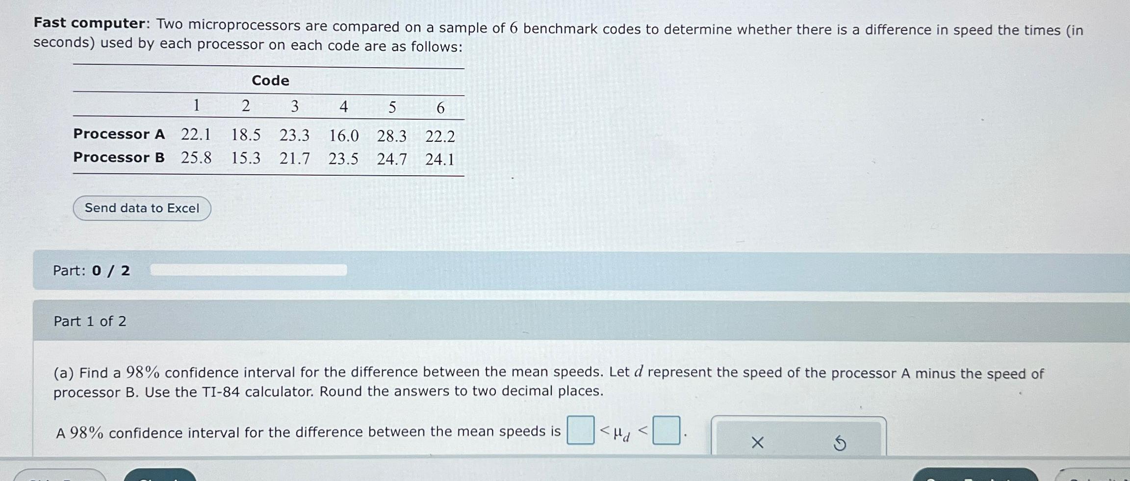 Solved Fast computer: Two microprocessors are compared on a | Chegg.com