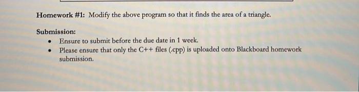 Solved Homework #1: Modify the above program so that it | Chegg.com