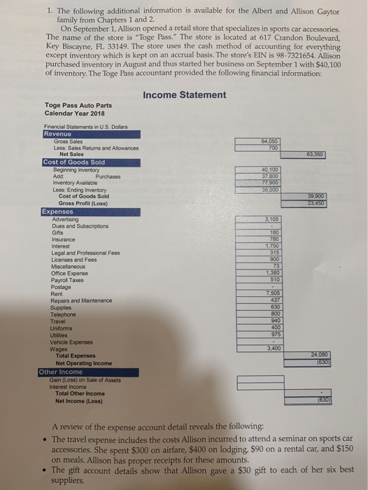 Chapter 3 Business and Expenses • The