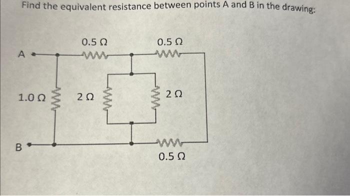 Solved Find The Equivalent Resistance Between Points A And B | Chegg.com