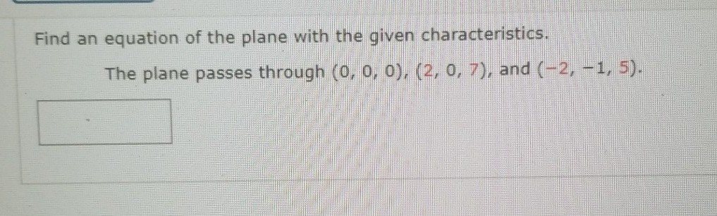 Solved Find an equation of the plane with the given | Chegg.com