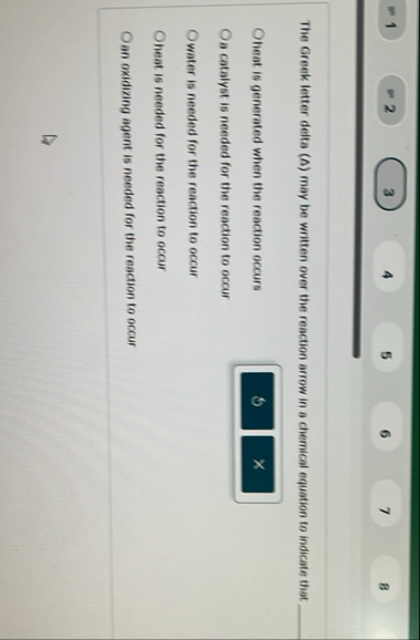 Solved 1245678The Greek letter delta ( Δ ) ﻿may be written | Chegg.com