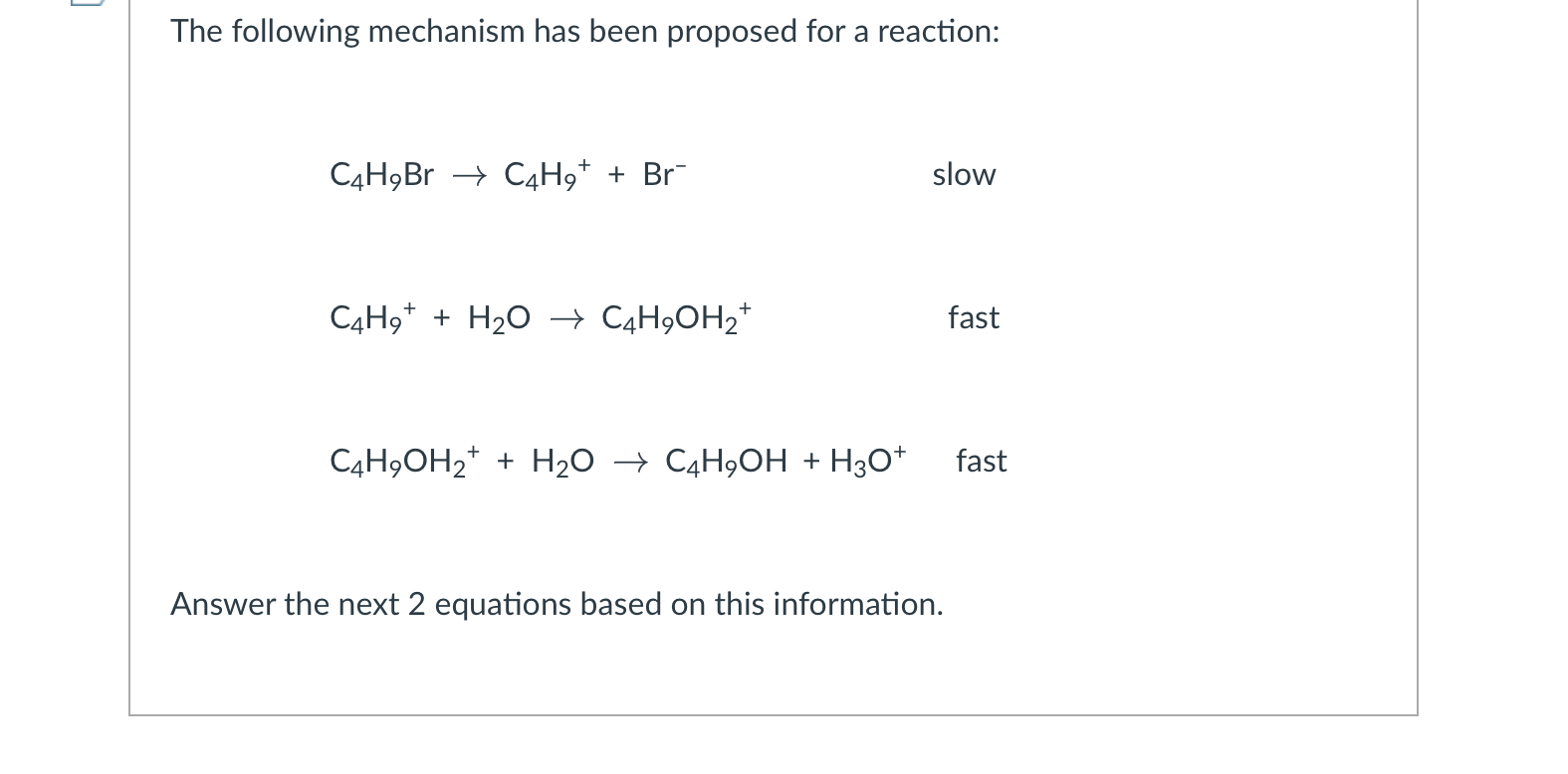 Solved The following mechanism has been proposed for a | Chegg.com