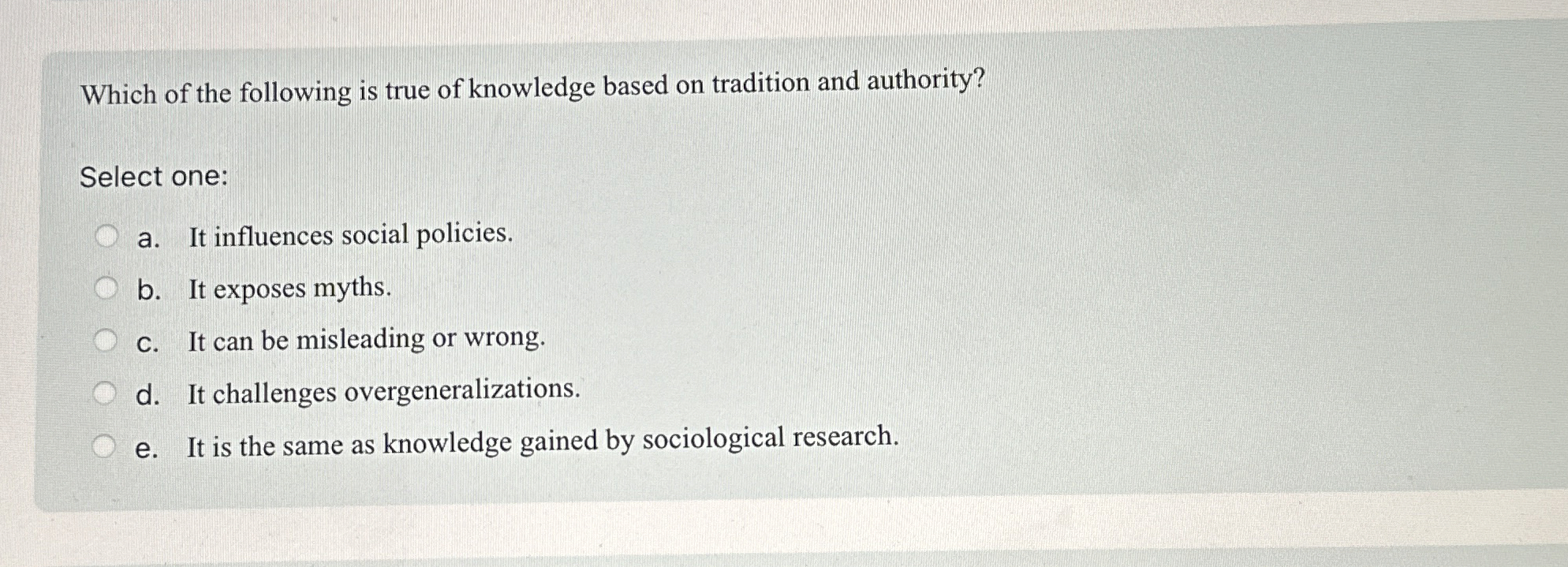 Solved Which of the following is true of knowledge based on | Chegg.com