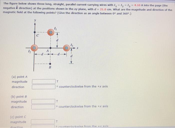 Solved The Figure Below Shows Three Long, Straight, Parallel | Chegg.com