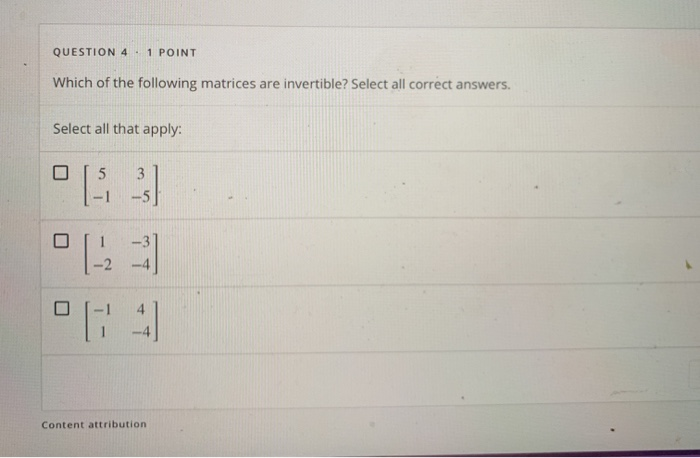 Solved QUESTION 5.1 POINT Matrix A is given by 설 z] If it | Chegg.com ...