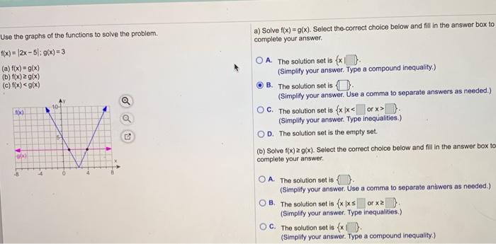 Solved Use the graphs of the functions to solve the problem. | Chegg.com