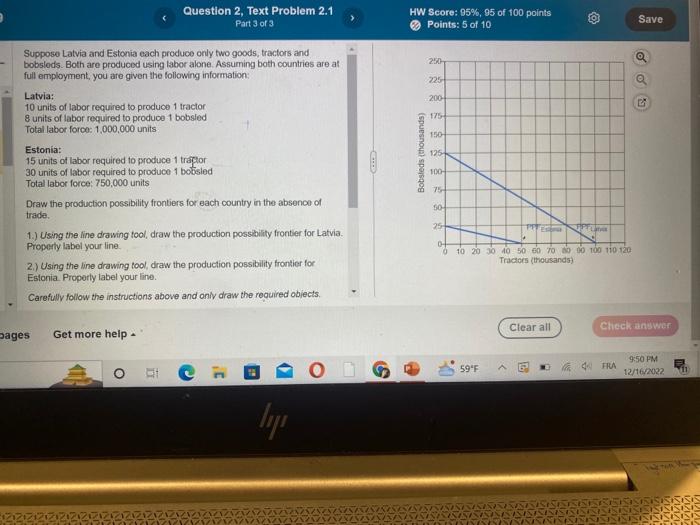 Solved Suppose Latvia and Estonia each produce only two | Chegg.com