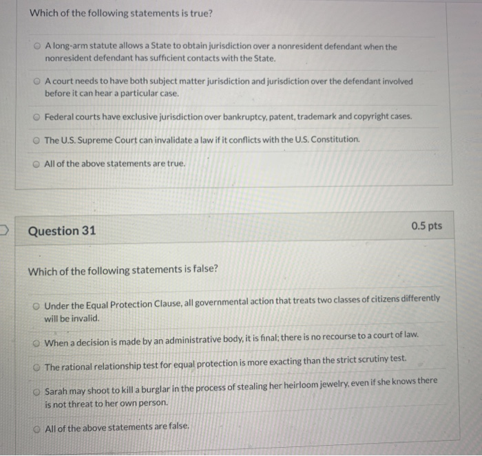 which statements about the supreme court are true