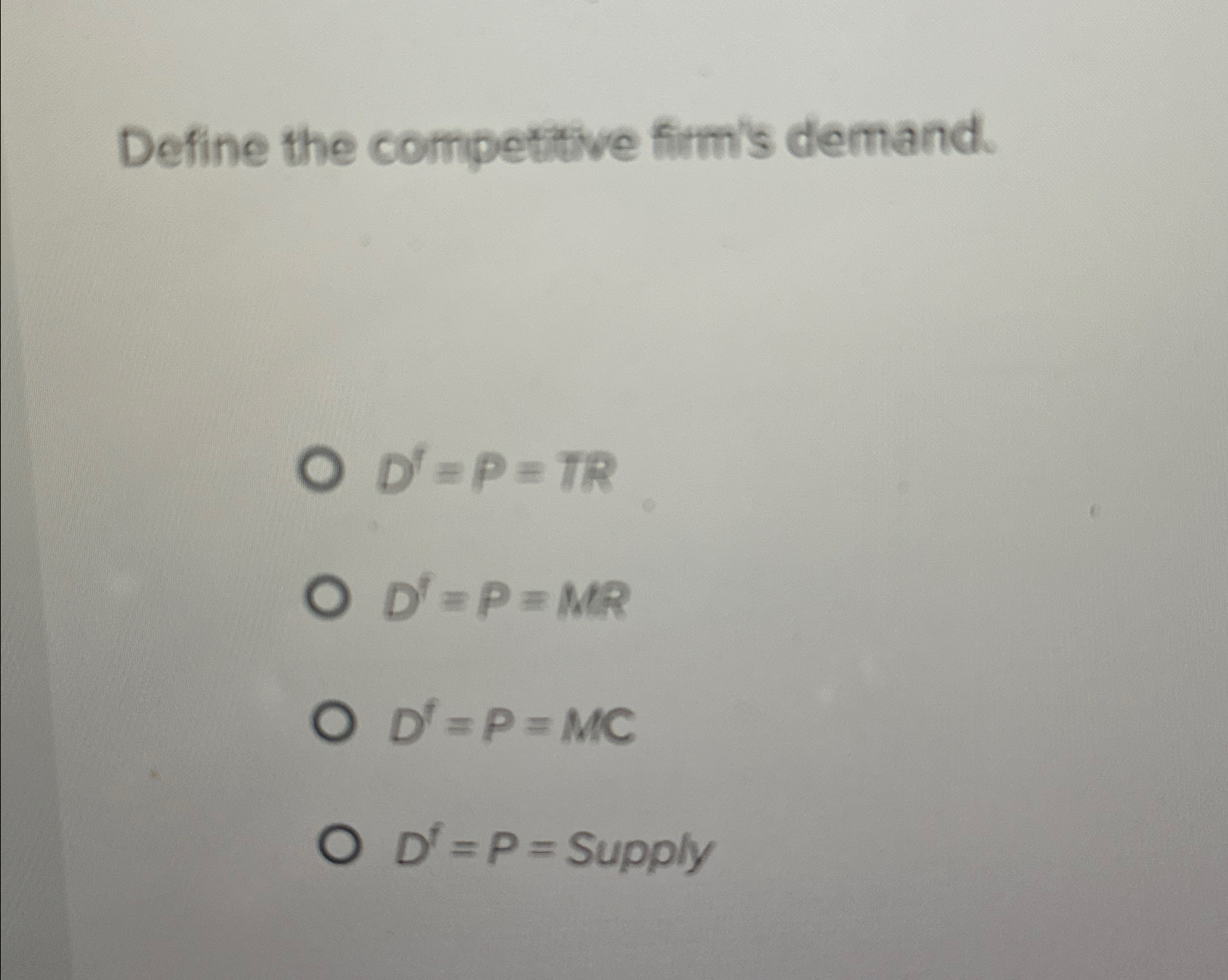 Solved Define the competitive firm's | Chegg.com