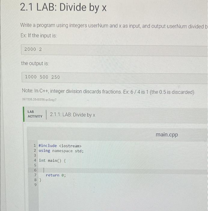 solved-2-1-lab-divide-by-x-write-a-program-using-integers-chegg