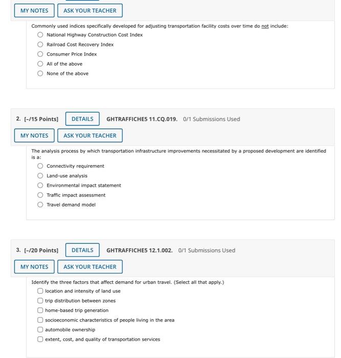 Solved MY NOTES ASK YOUR TEACHER Commonly used indices | Chegg.com