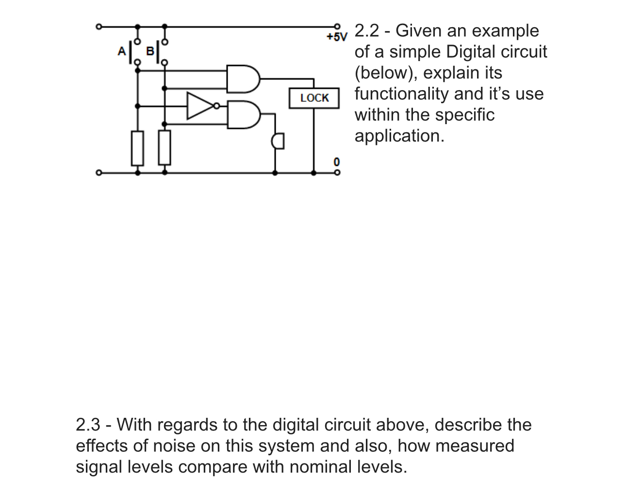 Solved 2.2 - ﻿Given an example of a simple Digital circuit | Chegg.com