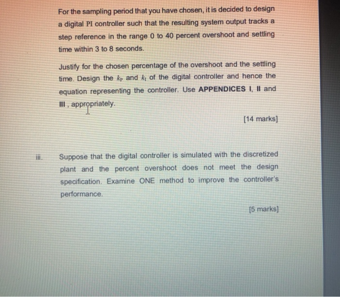 b. It is required to design a digital controller for | Chegg.com