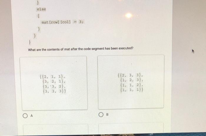 Solved Consider the following code segment: 1 point int ( 11 | Chegg.com