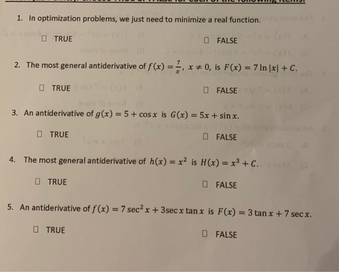 Solved 1. In optimization problems, we just need to minimize | Chegg.com