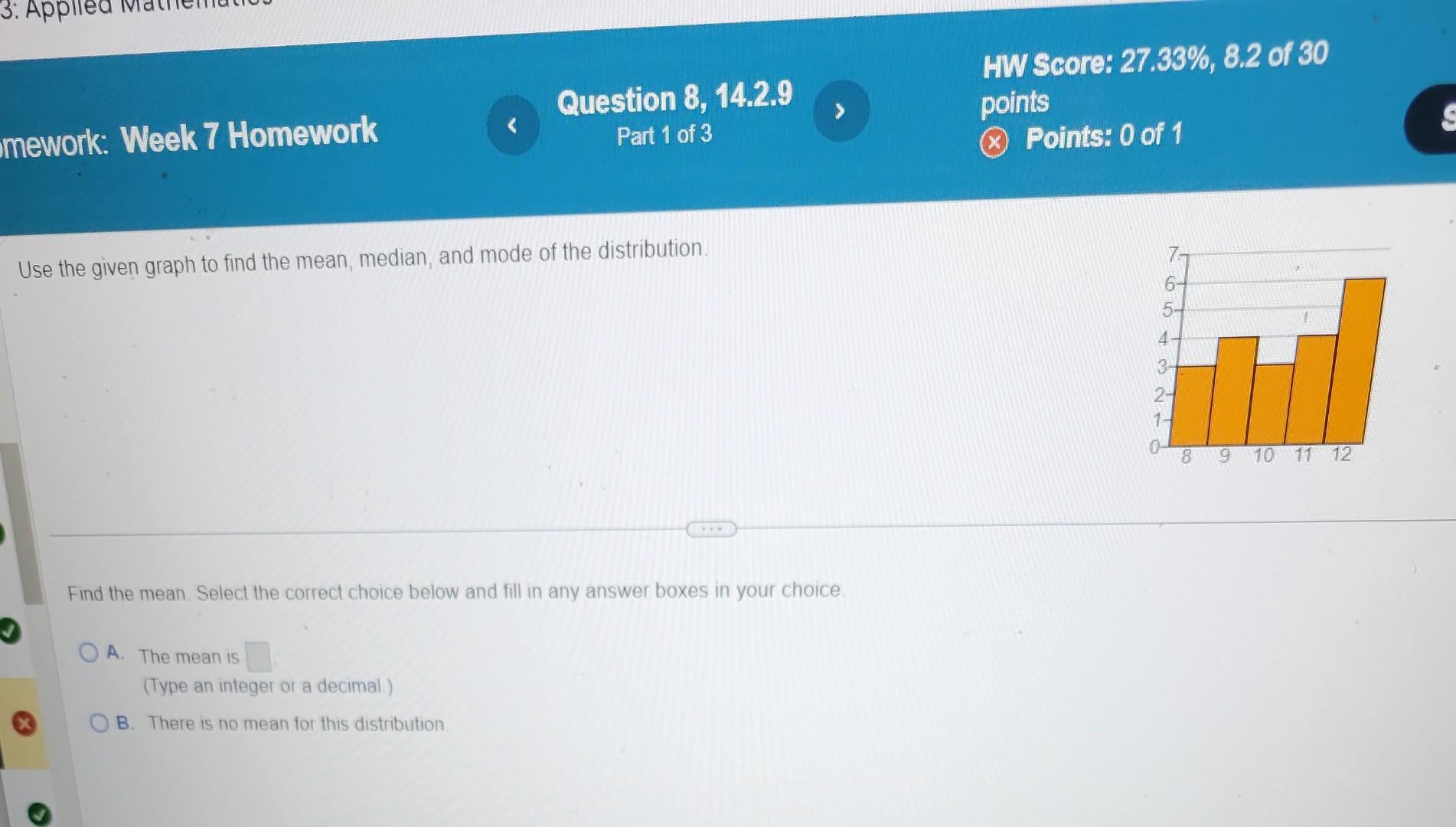 Solved Use the given graph to find the mean median and Chegg com