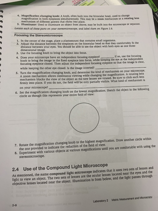 8 4. Magnification changing knobs A knob, often built