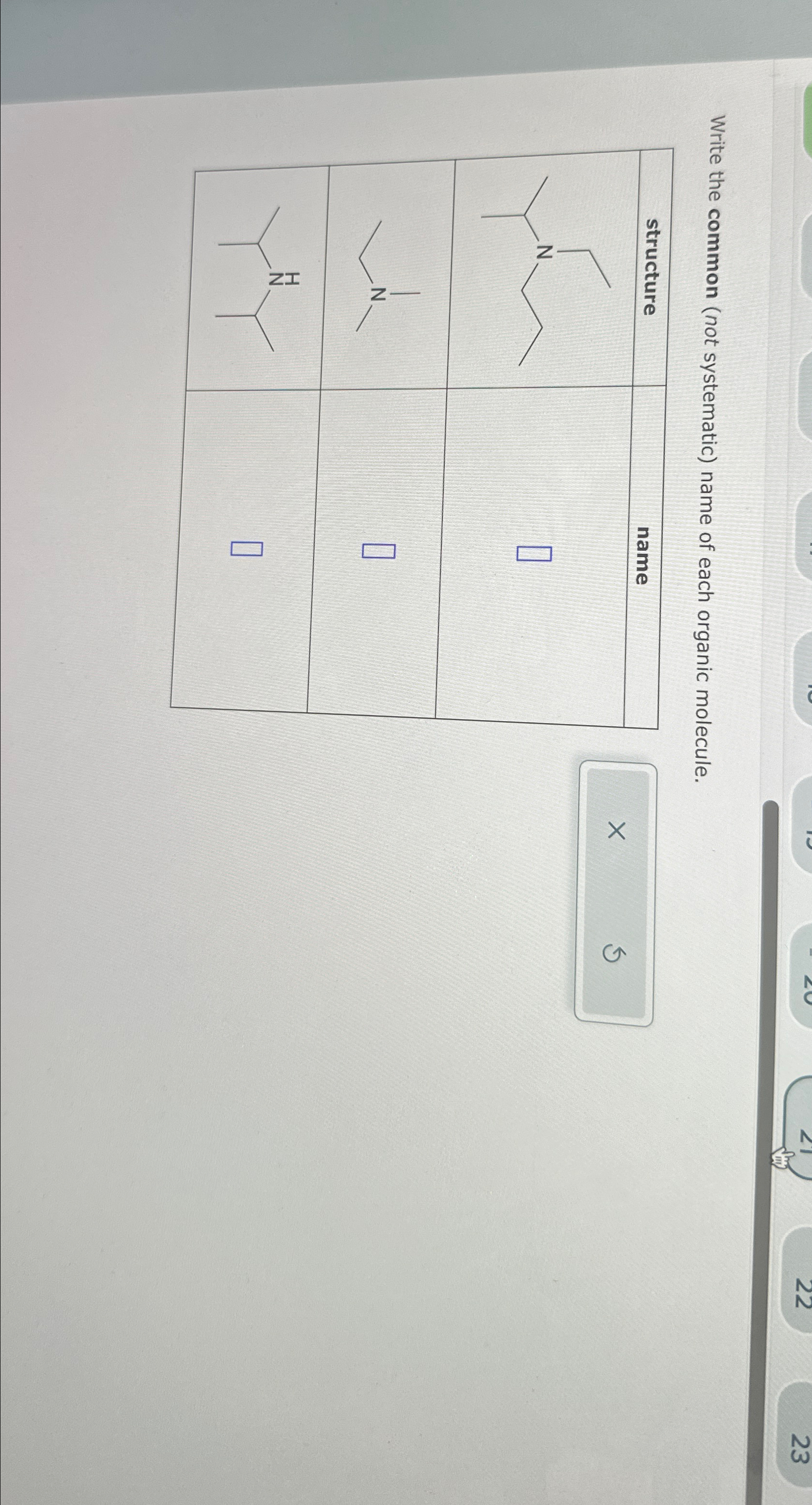 Solved Write the common (not systematic) ﻿name of each | Chegg.com
