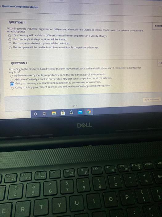 Solved Question Completion Status QUESTION 1 4 point | Chegg.com