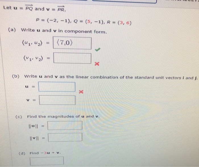 Solved Let U Pq And V Pr P 2 1 Q 5 1 Chegg Com