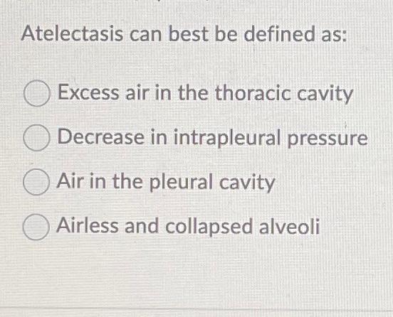 atelectasis alveoli