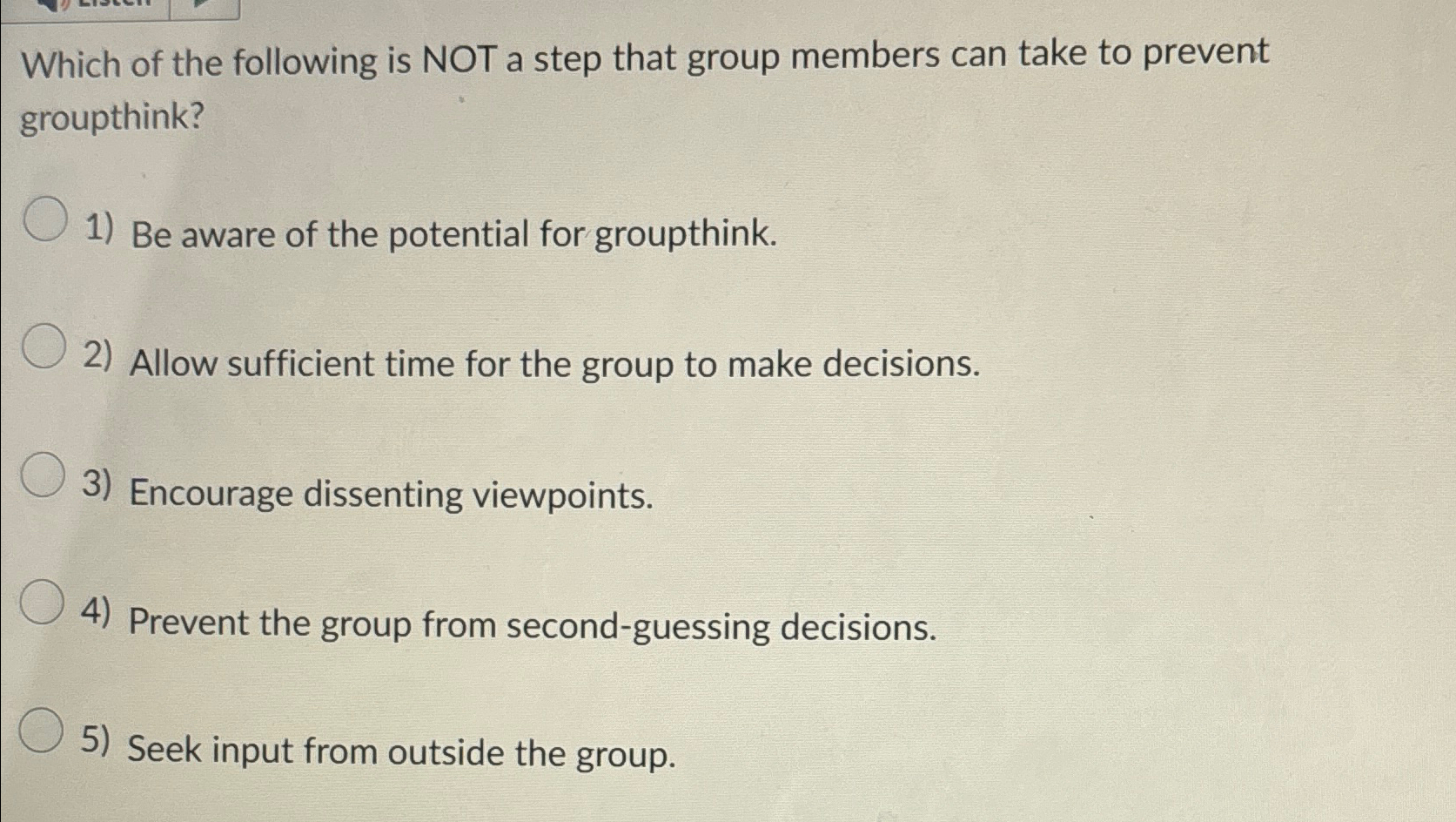 Solved Which of the following is NOT a step that group | Chegg.com