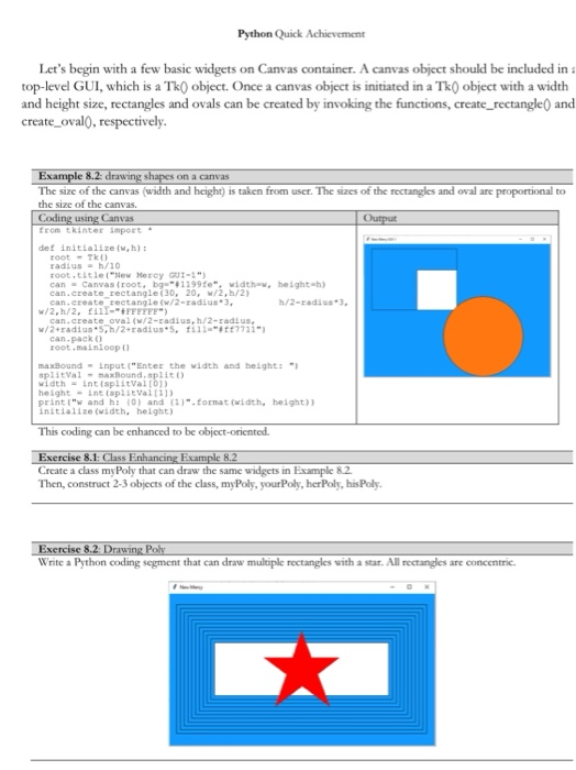 GUI GRAPHICAL USER INTERFACE CANVAS & FRAMES The GUI | Chegg.com