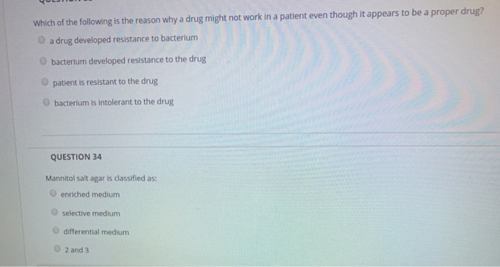 Solved Which of the following is the reason why a drug might | Chegg.com