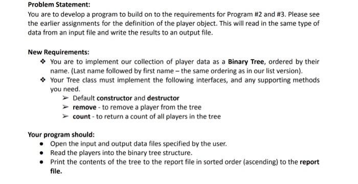 Solved Problem Statement: You are to develop a program to | Chegg.com