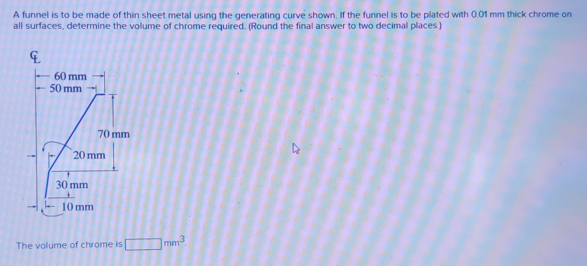es A funnel is to be made of thin sheet metal using