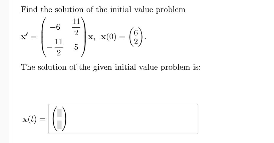 Solved Find the solution of the initial value | Chegg.com