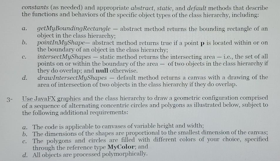 Solved 1- Create a hierarchy of Java classes as follows: | Chegg.com