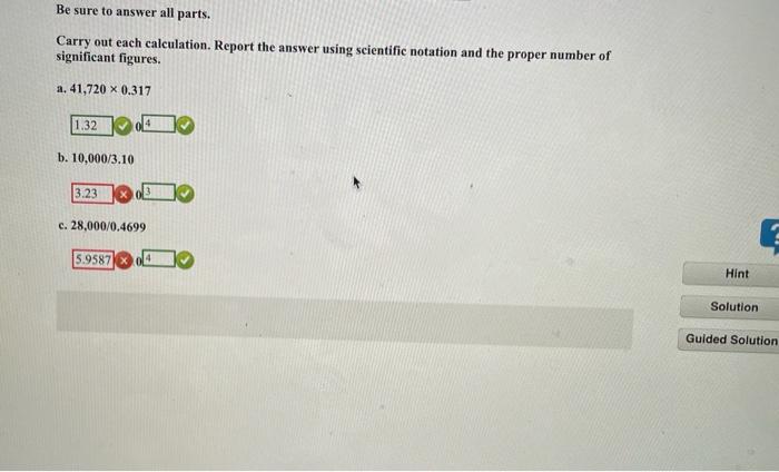 Solved Be sure to answer all parts. Carry out each | Chegg.com