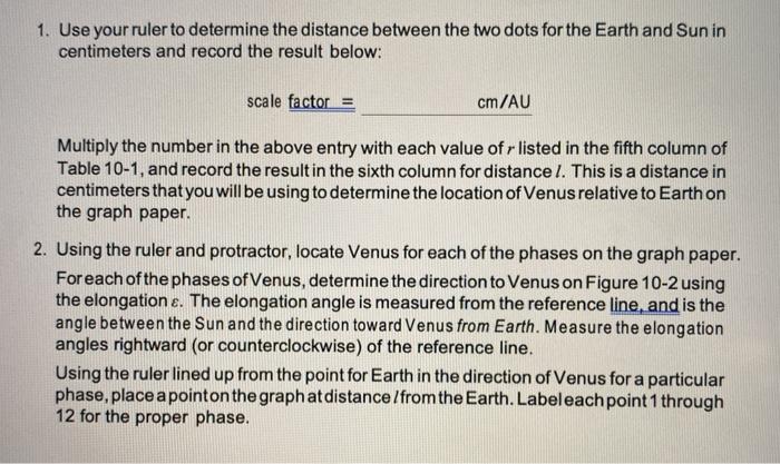 1. Use your ruler to determine the distance between | Chegg.com