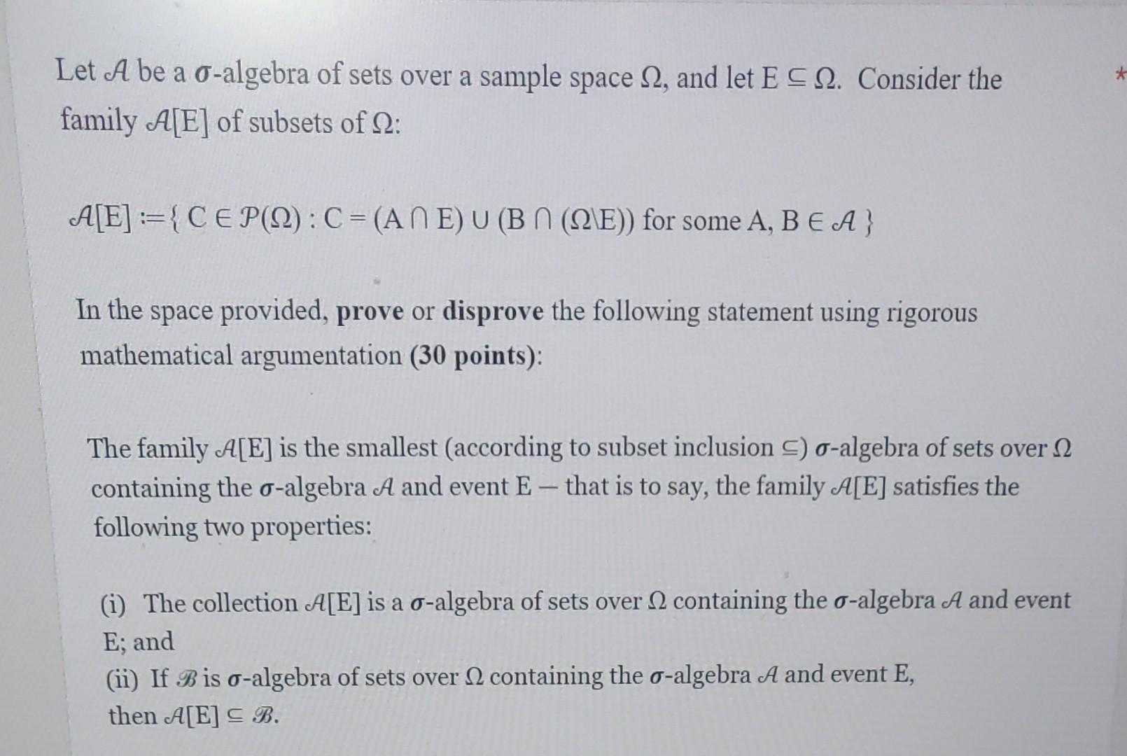 solved-let-a-be-a-algebra-of-sets-over-a-sample-space-chegg