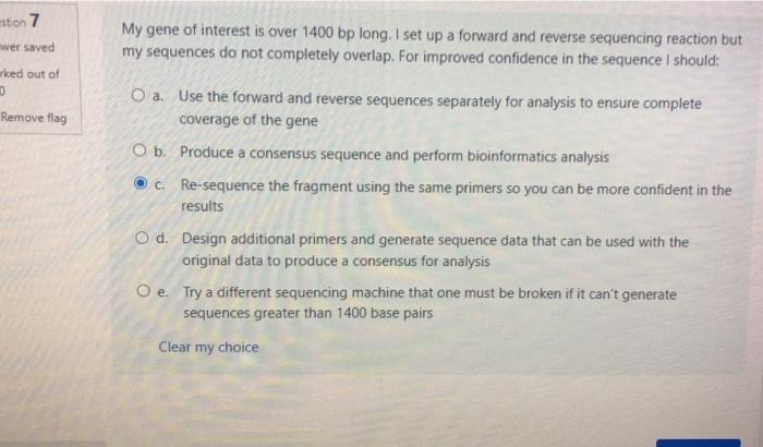 Solved You sequenced a DNA fragment from a bacterial species | Chegg.com