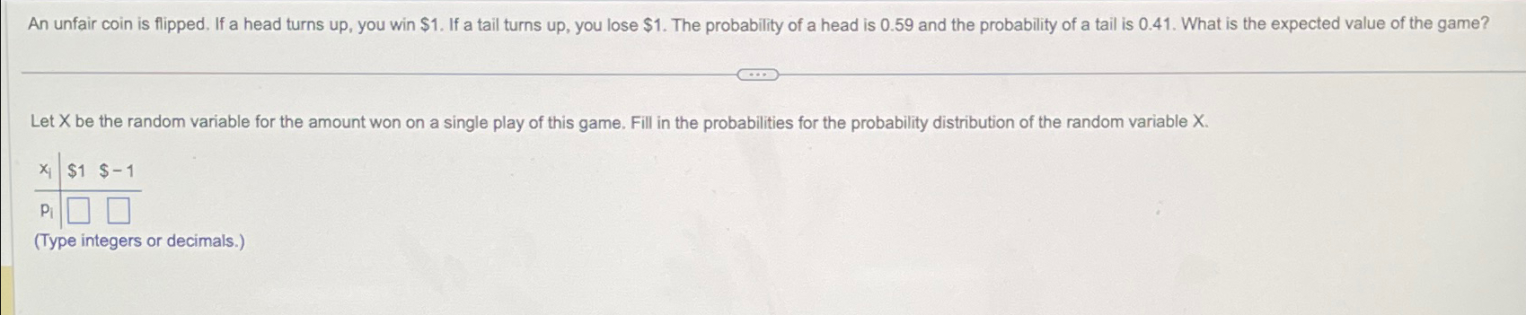 Solved An unfair coin is flipped. If a head turns up, ﻿you | Chegg.com