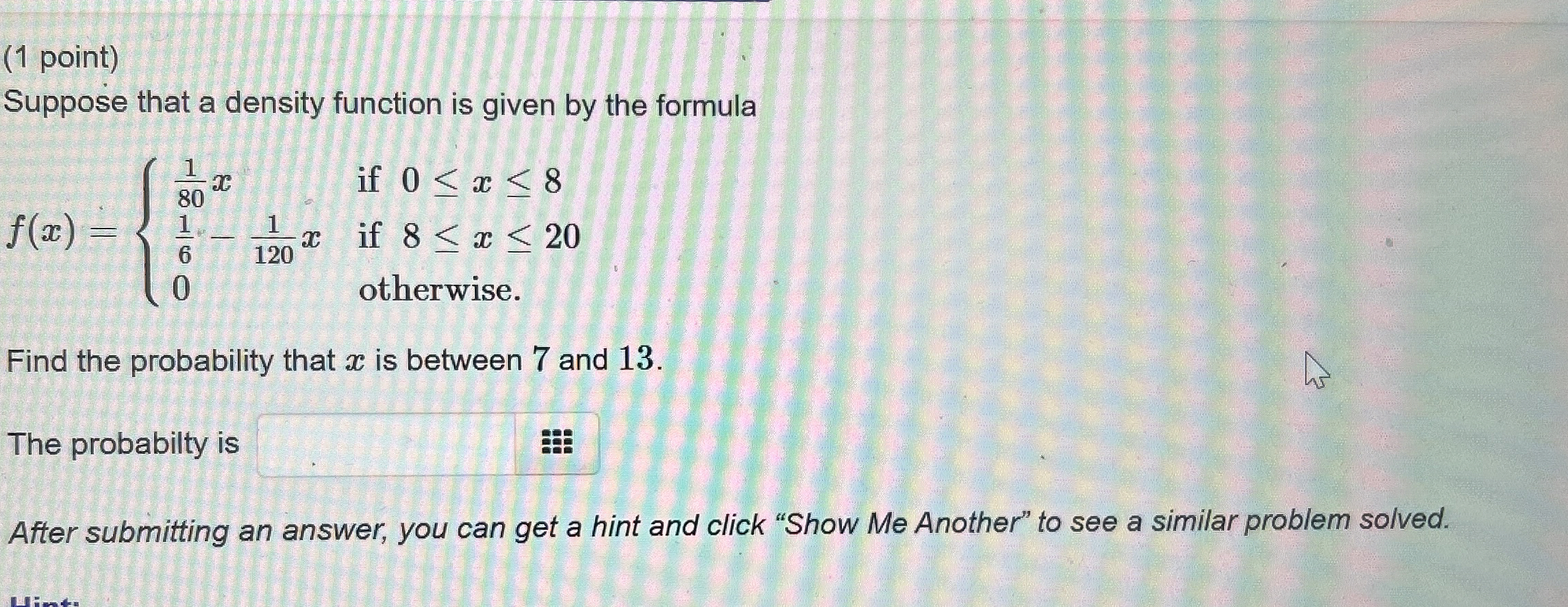 Solved Point Suppose That A Density Function Is Given By Chegg Com