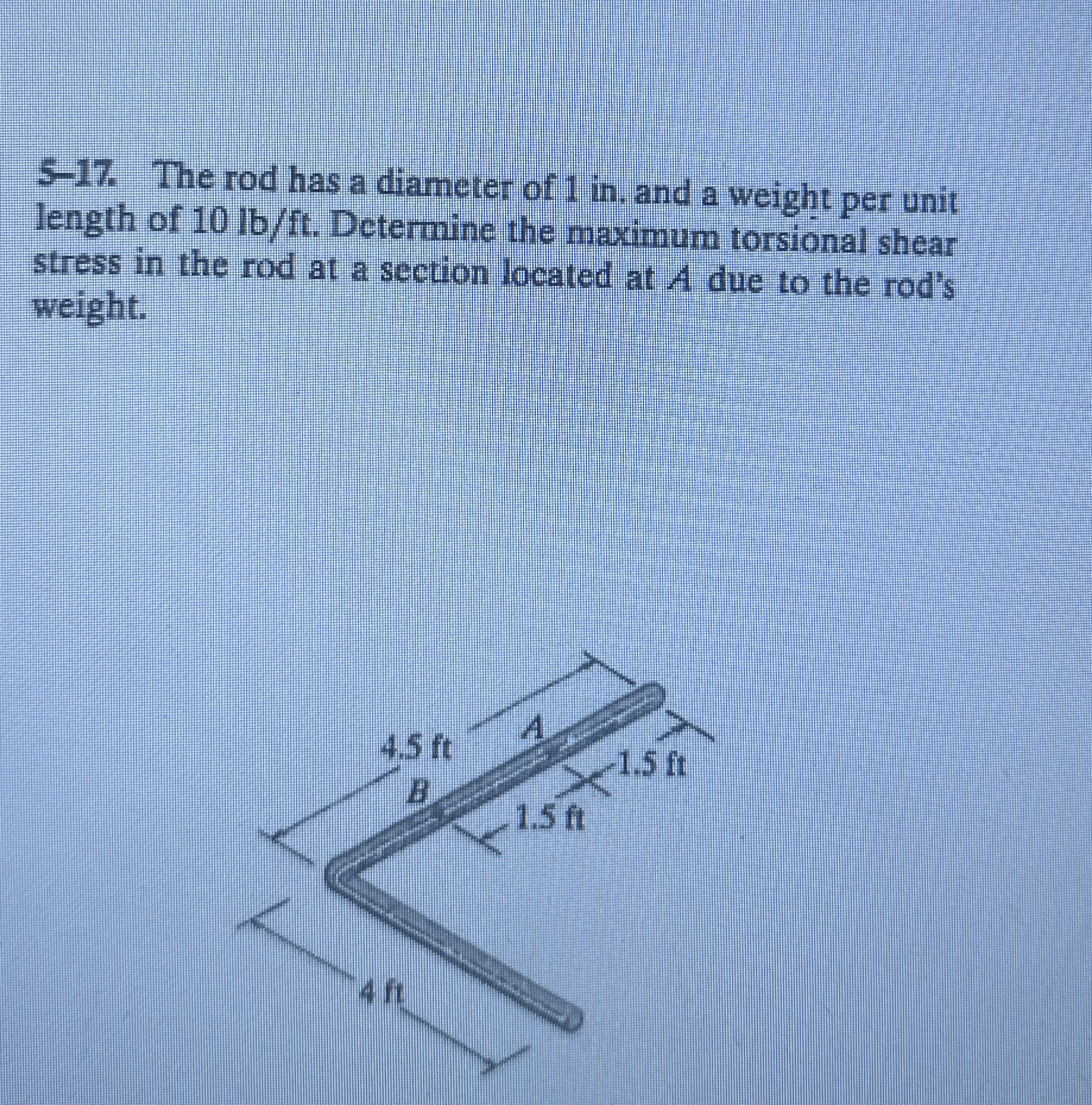 Solved 517. ﻿The rod has a diameter of 1 ﻿in , ﻿and a