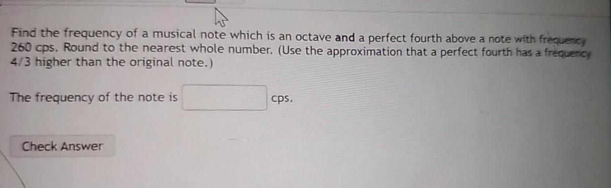 Solved Find the frequency of a musical note which is an | Chegg.com