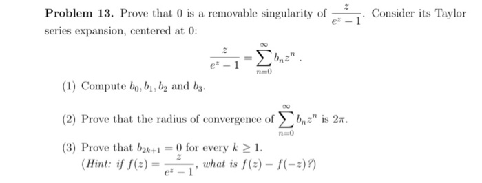 Solved . Consider its Taylor Problem 13. Prove that 0 is a | Chegg.com