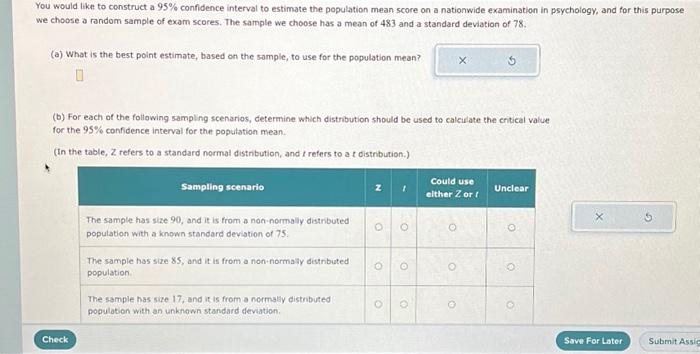 Solved (b) For Each Of The Following Sampling Scenarios, | Chegg.com