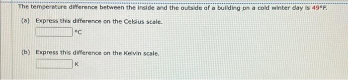 Solved The temperature difference between the inside and the | Chegg.com