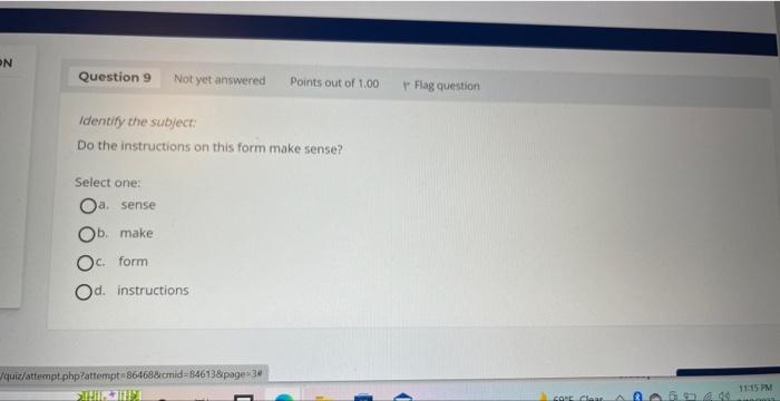 Identify the subject: Do the instructions on this | Chegg.com