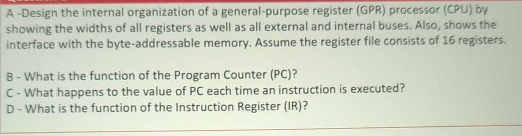 Internal hot sale processor memory