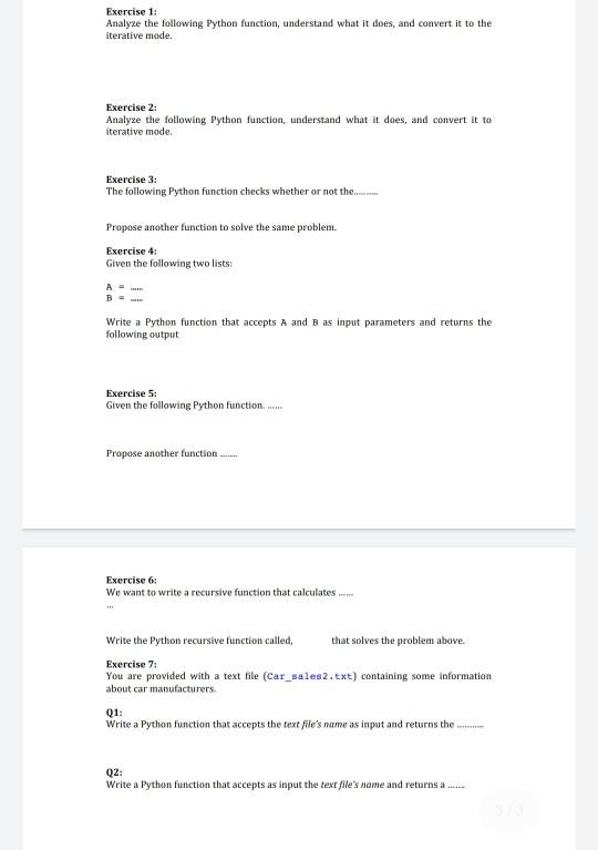 Solved my Functions.py # Exercise A (solved for you) det | Chegg.com