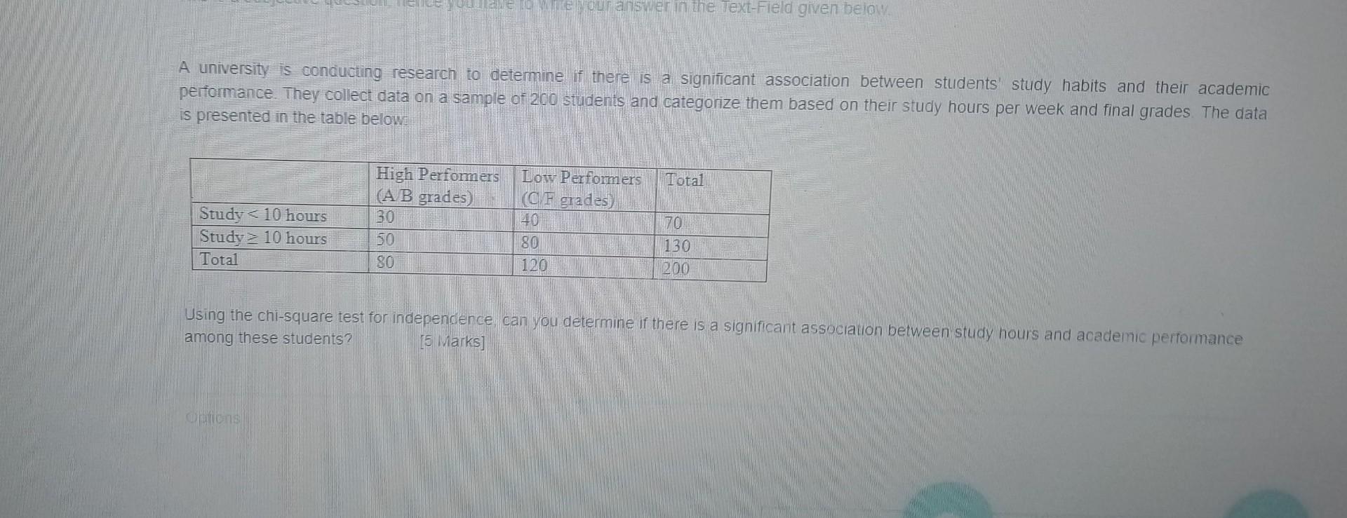 Solved A university is conducting research to determine if | Chegg.com