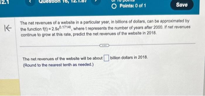 Solved The net revenues of a website in a particular year, | Chegg.com